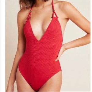 Red Carter One Piece bathing suit